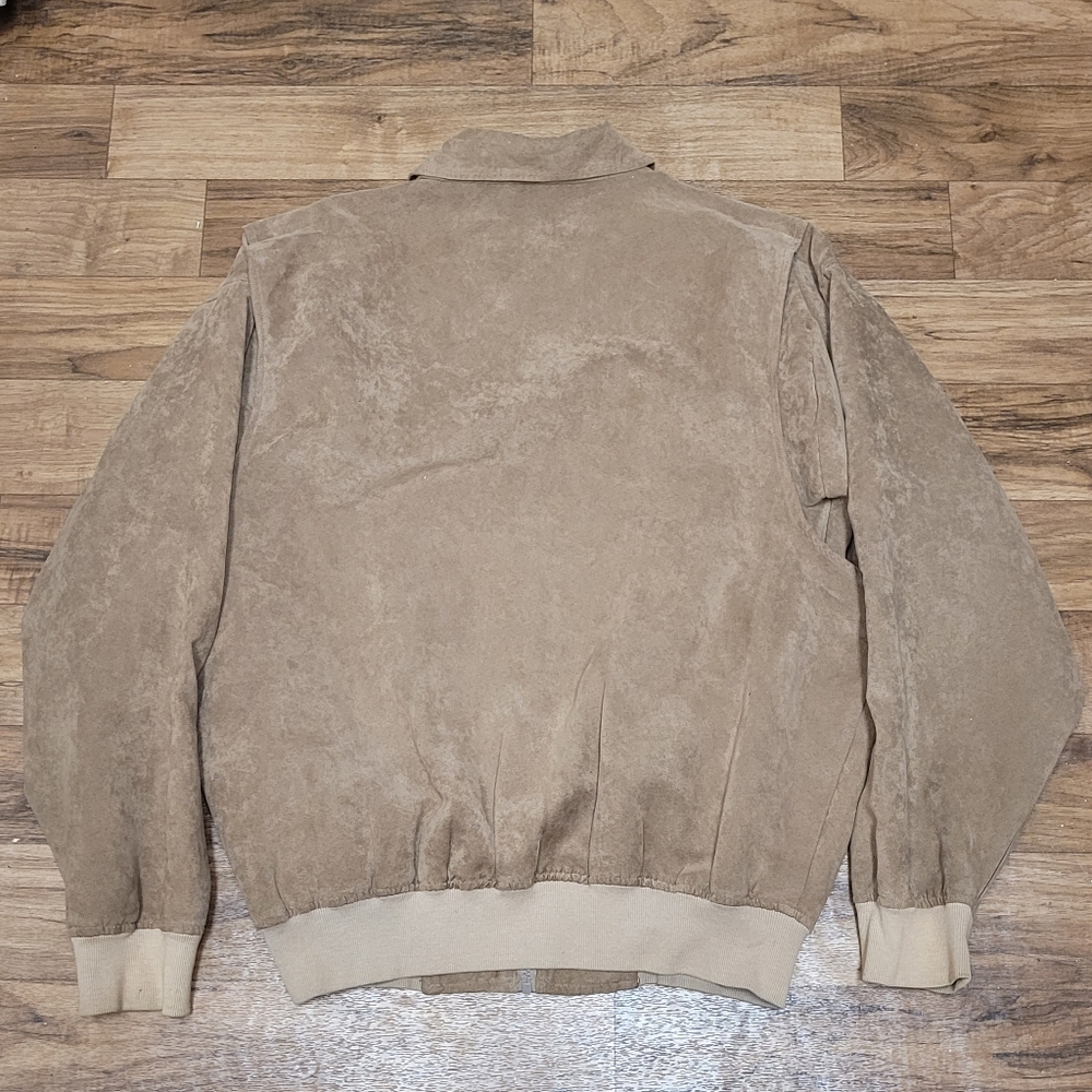 Vtg! CAESARS PALACE Bomber Jacket Mens Size XL Brown - Picture 3 of 9